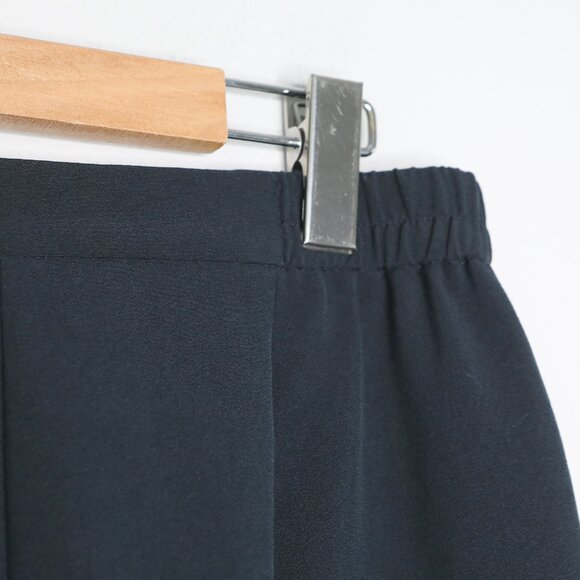 Vintage Laura Trouser Pants Navy Blue Office Workwear 90s Y2K Elastic Waist Sz 6 - Picture 5 of 12